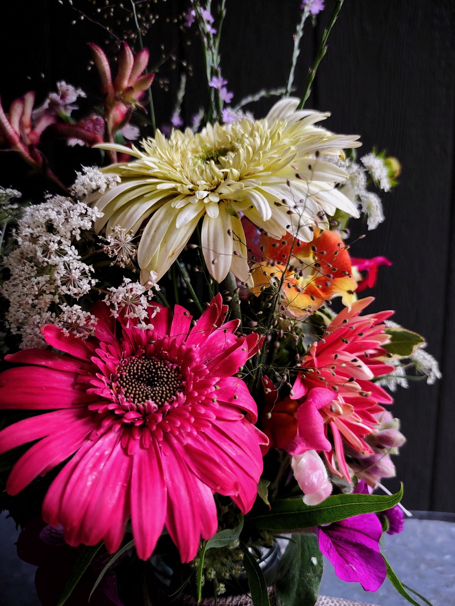 Mason Jar Cup Flower Arrangement - Cold Creek Natural Farm