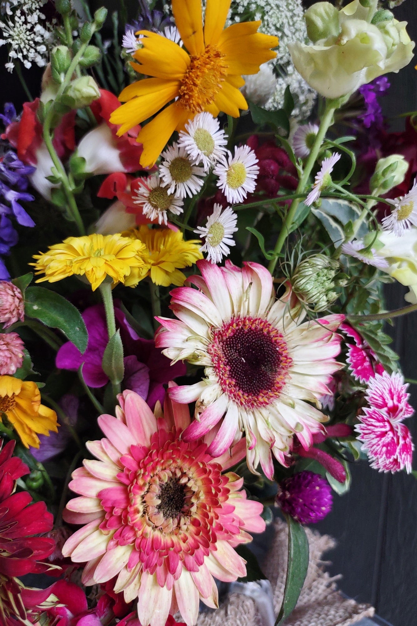 Mason Jar Cup Flower Arrangement - Cold Creek Natural Farm