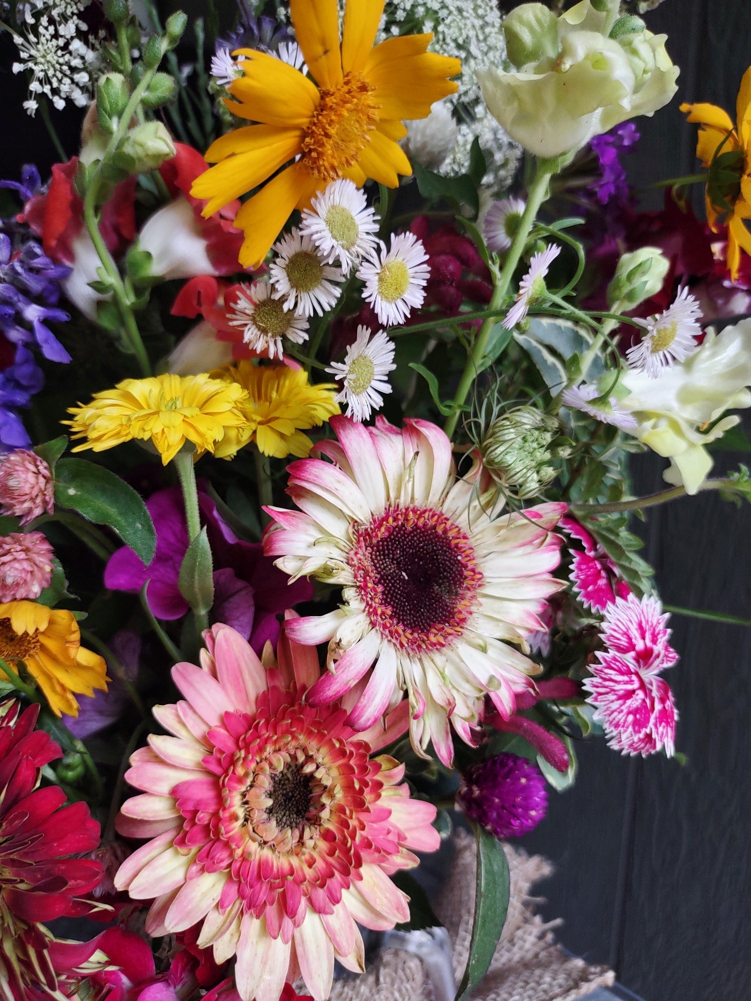 Mason Jar Cup Flower Arrangement - Cold Creek Natural Farm