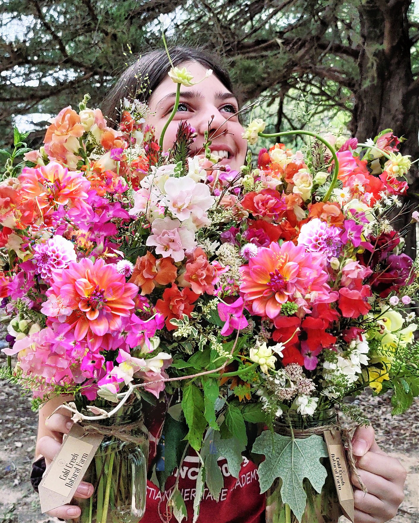 CSA Weekly Flower Subscription - Large Hand Tied Bouquet - Cold Creek Natural Farm