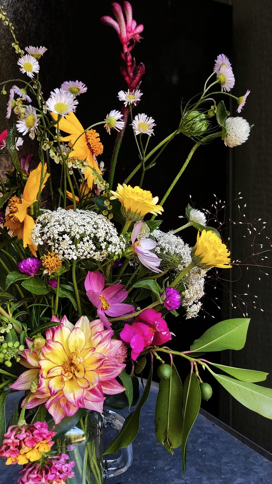 Mason Jar Cup Flower Arrangement - Cold Creek Natural Farm