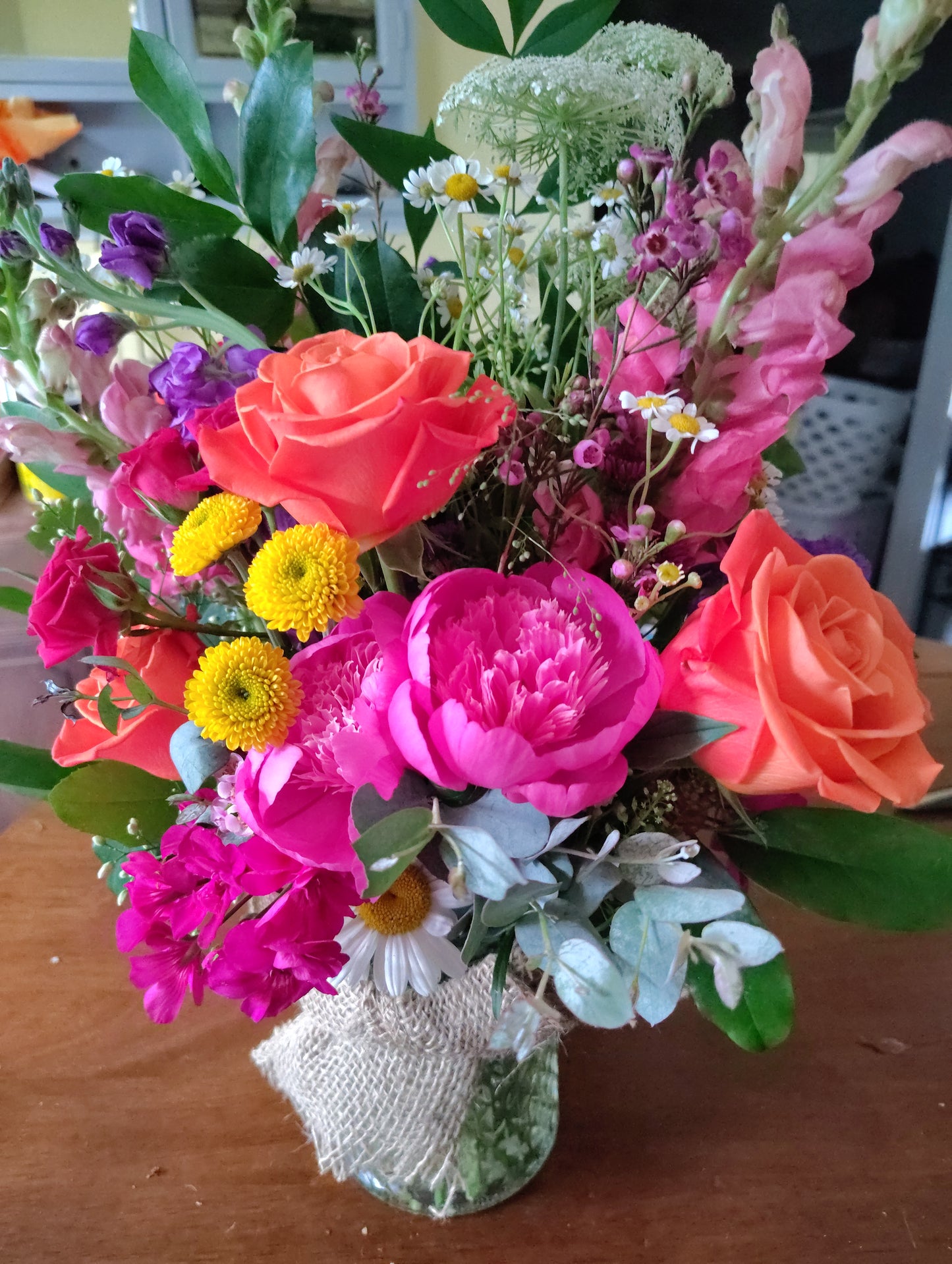 Flower Arrangement in Vessel - Free HAWL Delivery