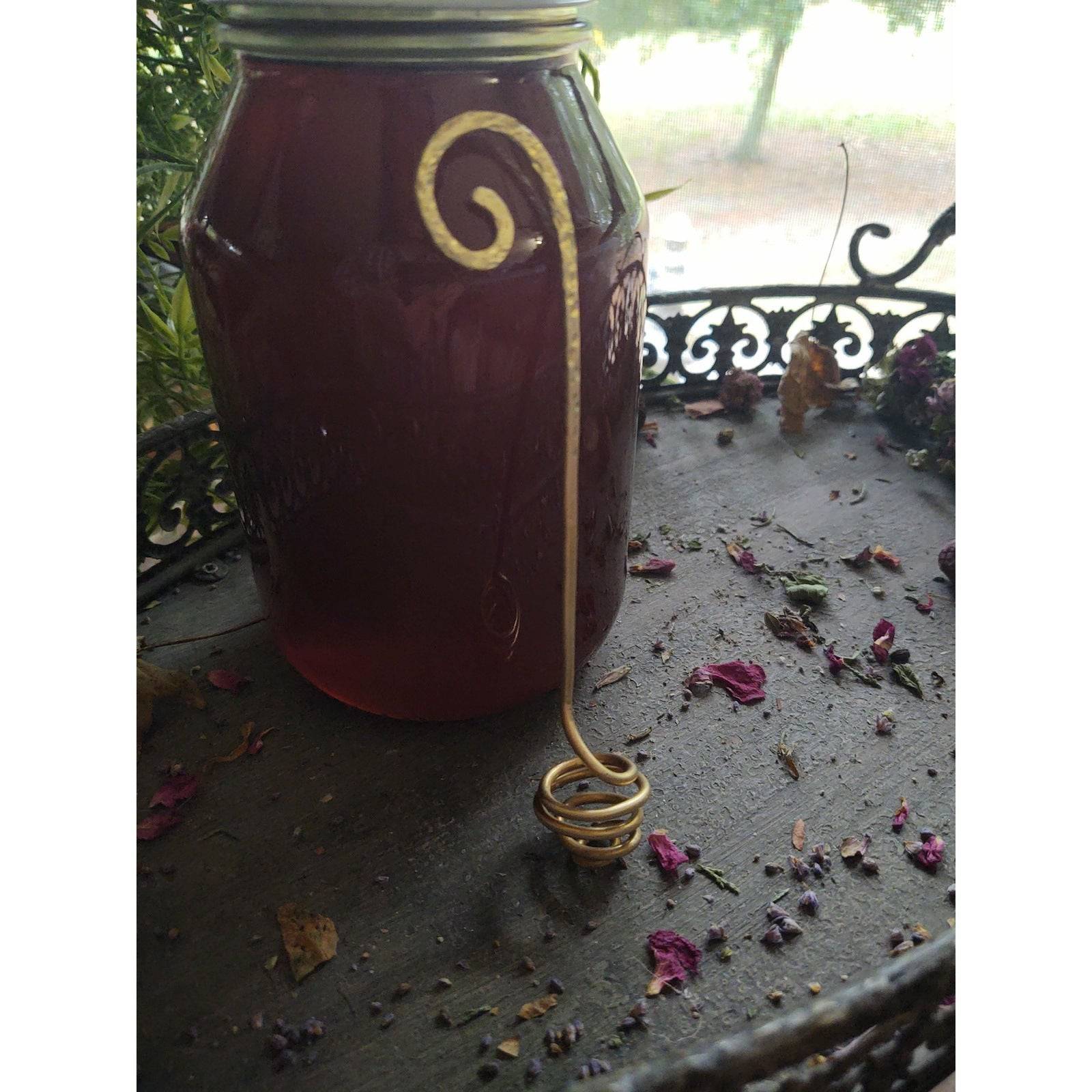 Hand Forged Brass Honey Dipper - Cold Creek Natural Farm