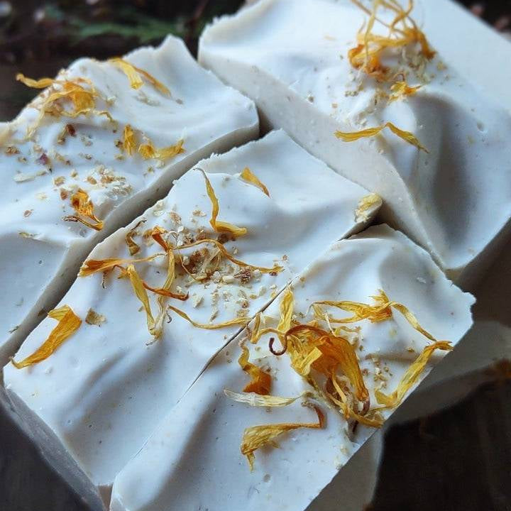 Lemongrass & Calendula - Face and Body Goat Milk Soap - Cold Creek Natural Farm