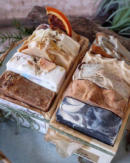 FIVE SOAP GIFT BOX - His or Her - Artisan Handcrafted Soap - Cold Creek Natural Farm