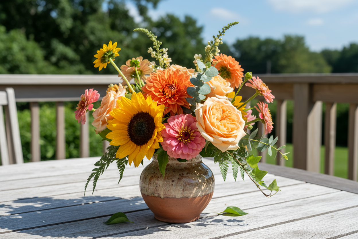SMALL DECK ARRANGEMENT IN VASE