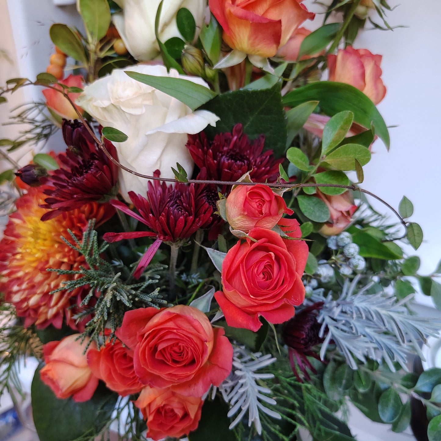Ready for Delivery - Fall Flower Med. Arrangement - Free HAWL Delivery