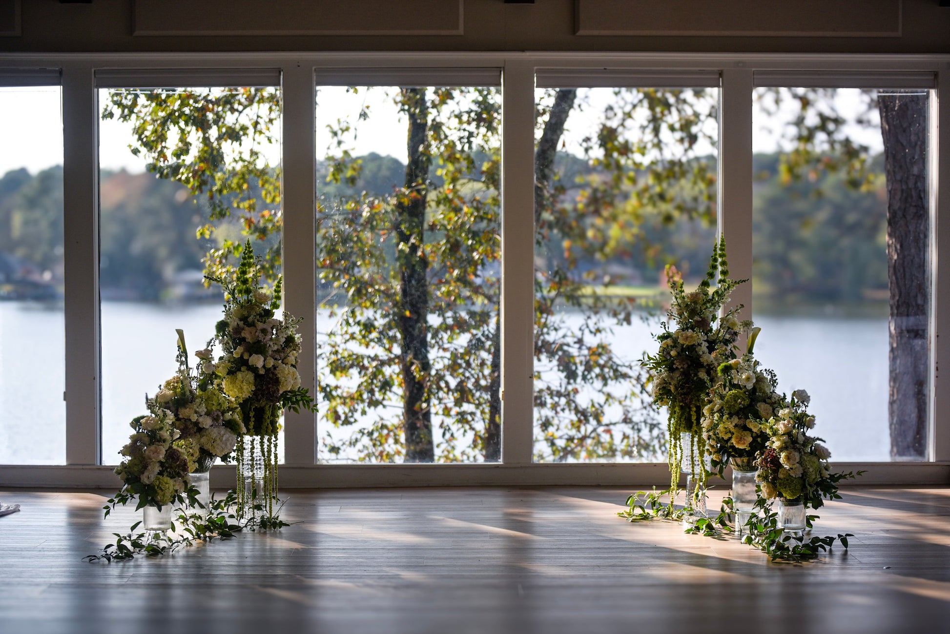 wedding flower installation