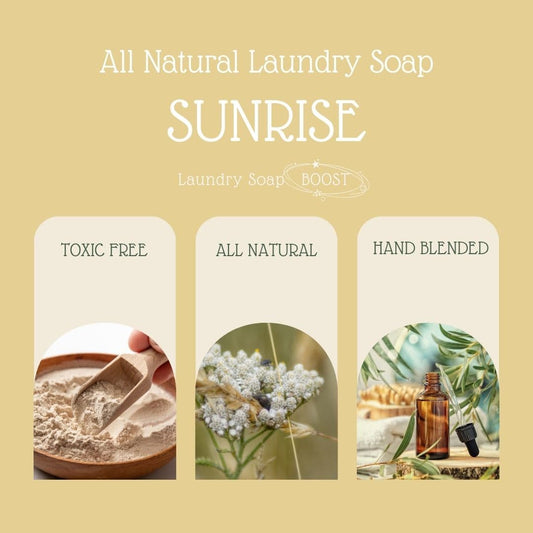 SUNRISE Laundry Soap Boost - Chemical Free - Simple Clean - Cold Creek Natural Farm