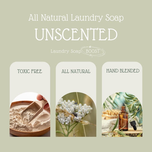 UNSCENTED Laundry Soap Boost - Chemical Free - Simple Clean - Cold Creek Natural Farm