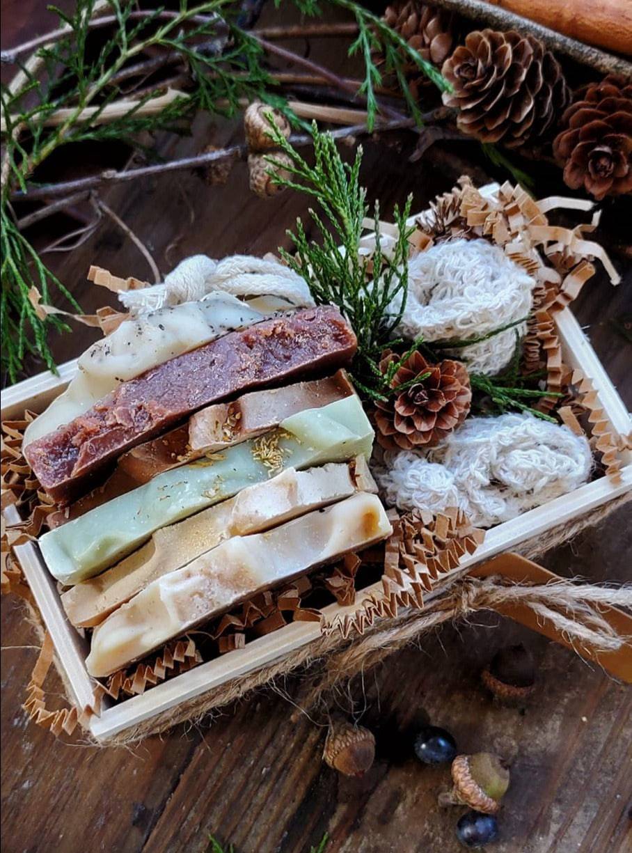 THE LUX GIFT BOX SOAP SET - Artisan Handcrafted Gift Soaps - Cold Creek Natural Farm
