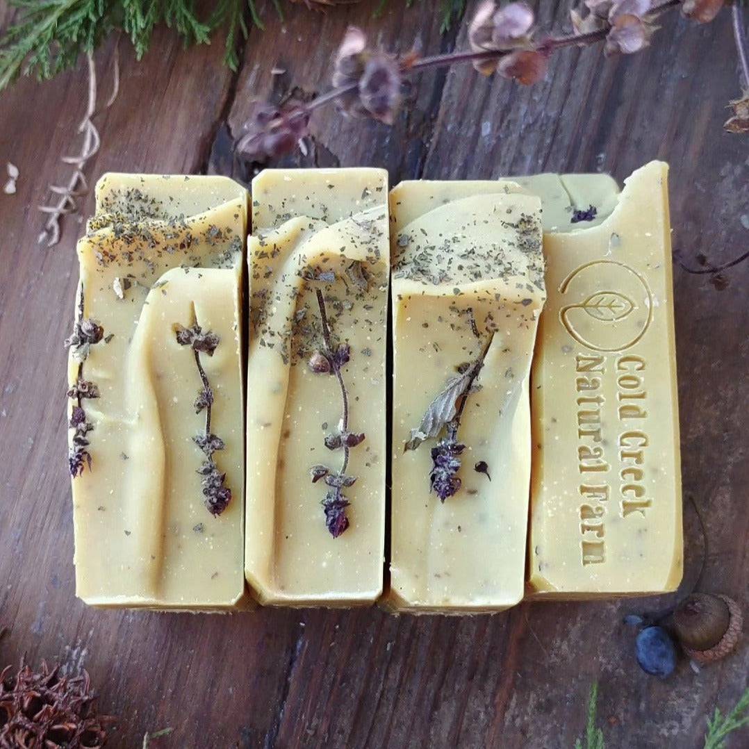 Turmeric & Garden Basil - Goat Milk - Artisan Handcrafted Soap - Holiday Collection - Cold Creek Natural Farm